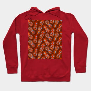 Orange Mosaic Pineapples Hoodie